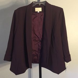 Alberto Makali NWT plum 3/4 sleeve blazer jacket